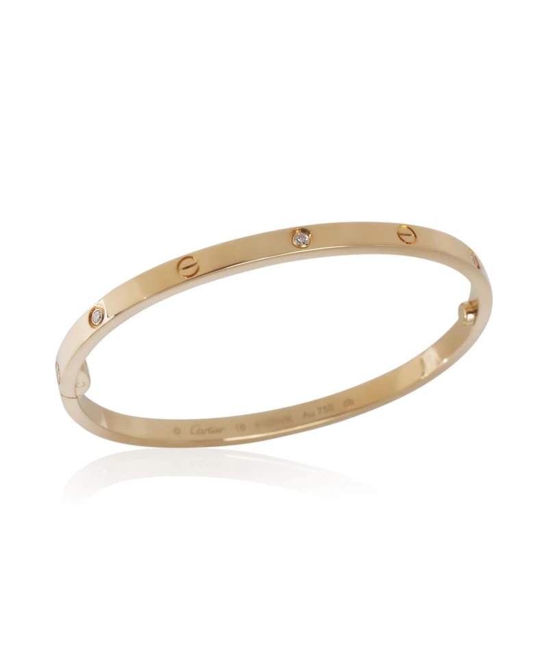 Pre-Owned Cartier Yellow Gold Diamond Small Model Love Bracelet