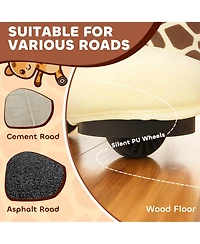 Qaba 6V Kids Ride On Horse, Electric Riding Animal Giraffe with Music