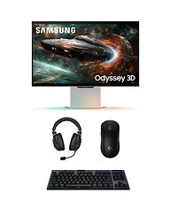 Samsung LS27FG900XNXZA G90XF 27" Odyssey 3D 4K Gaming Monitor with Pro-x-2-lightspeed Headset, G915 Keyboard, and Pro-x-2-superlight Mouse (2025)