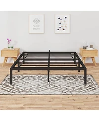 gaomon Queen 14 Inch Metal Platform Bed Frame Heavy Duty Slats With Storage No Box Spring Needed Simple Assembly