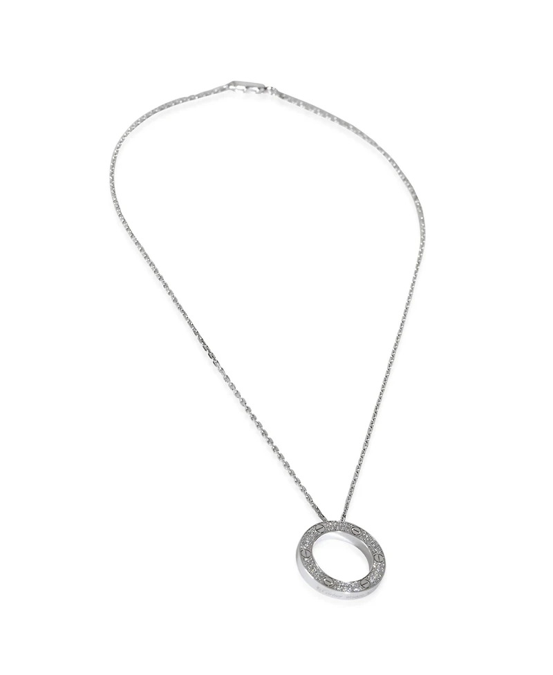 Pre-Owned Cartier Love Necklace, Diamonds (White Gold)