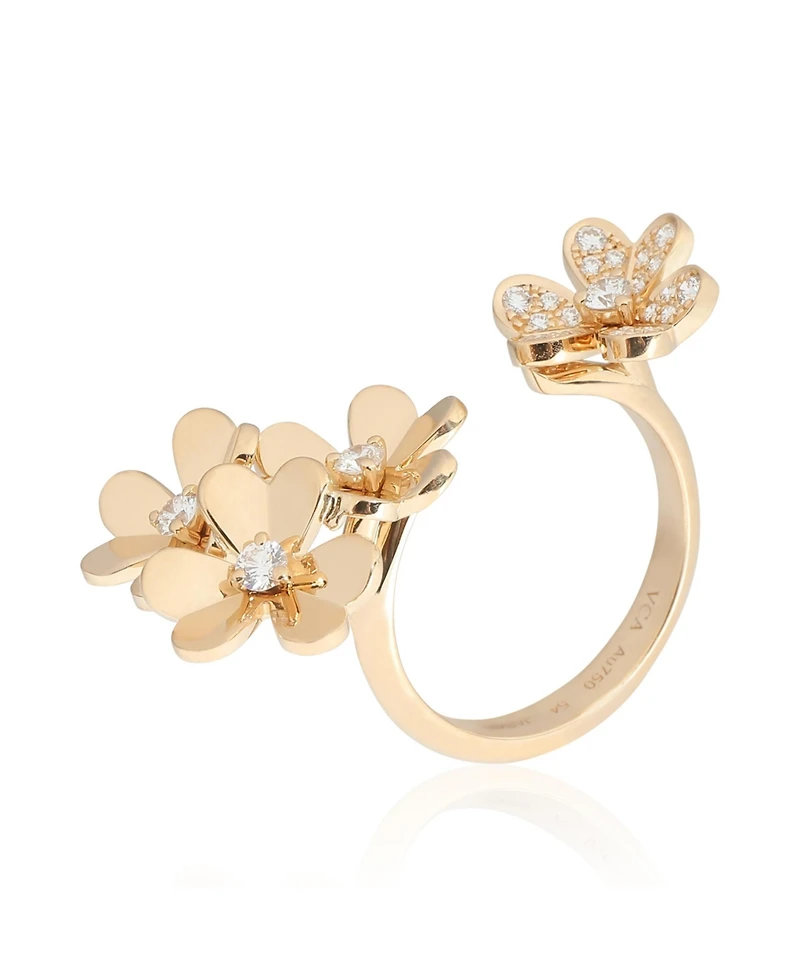 Pre-Owned Van Cleef & Arpels Frivole Between The Finger Ring in 18k Yellow Gold 0.37 Ctw
