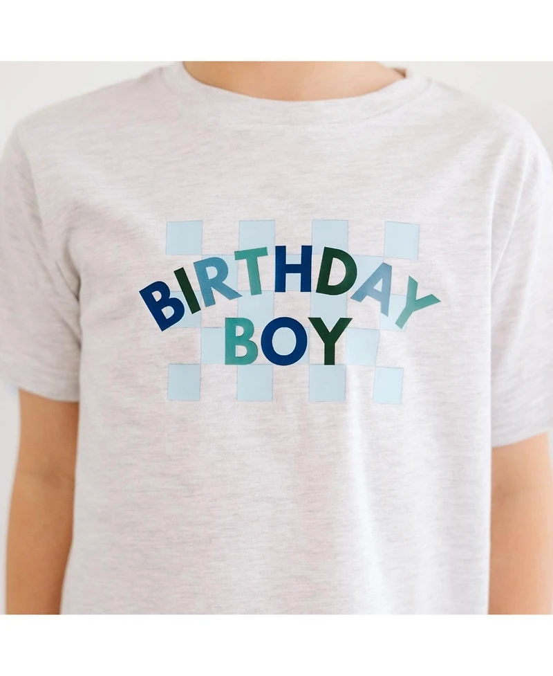 Sweet Wink Baby Boys Birthday Checker Short Sleeve T-Shirt