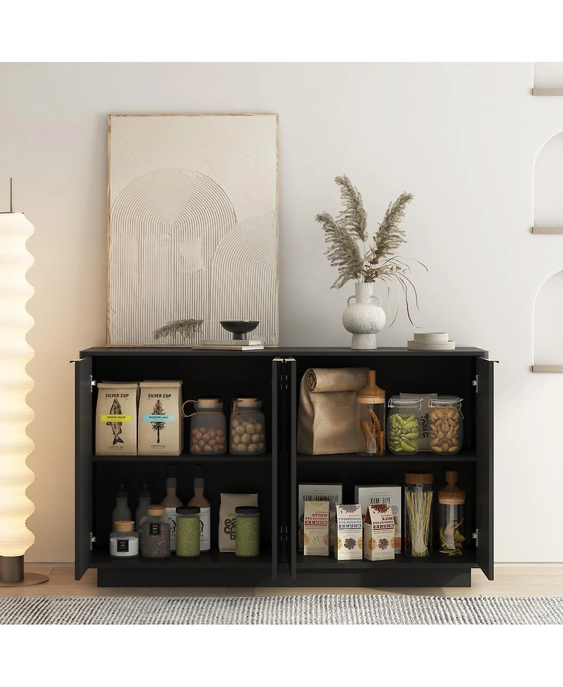 Streamdale Modern Buffet Cabinet with Storage, Fluted Sideboard, Credenza, Console Table