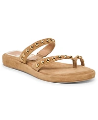 Dolce Vita Women's Amary Strappy Studded Toe Thong Flat Sandals