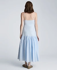 Kenneth Cole Women's Sweetheart Neck Bubble Flounce Midi Dress