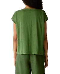 Eileen Fisher Women's Jersey V-Neck Square T-Shirt
