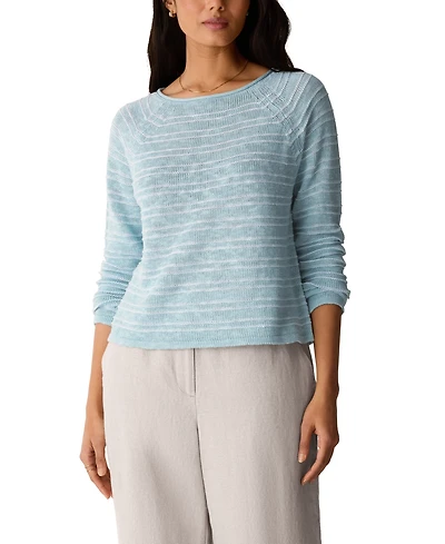 Eileen Fisher Women's Bateau Neck Textured Sweater