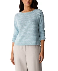 Eileen Fisher Women's Bateau Neck Textured Sweater