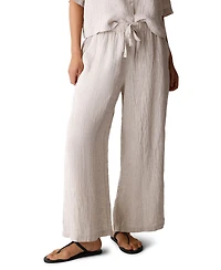Eileen Fisher Women's Seersucker Stripe Drawstring Pants