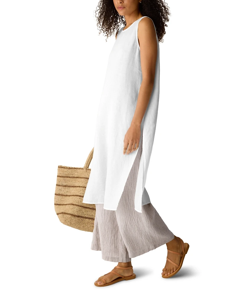 Eileen Fisher Women's Round Neck Tunic Top