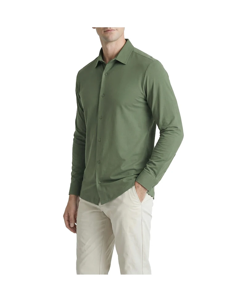 Level 7 Men's Office-Leisure Collection Cool Tech Seamless Long Sleeve Shirt