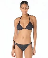 Michael Kors Women's Crochet Halter String-Tie Triangle Bikini