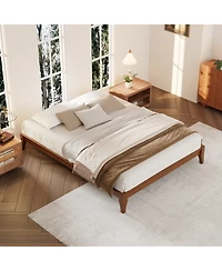 Streamdale Furniture Bamboo Platform Bed Frame with Slat Support