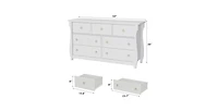 gaomon Dresser for Bedroom, Modern Wood 7 Drawer Dresser with Ring Pull Handles