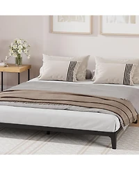 gaomon 6 Inch Full Metal Platform Bed Frame Modern Design Steel Slats Noise Free Easy Assembly No Box Spring Matte