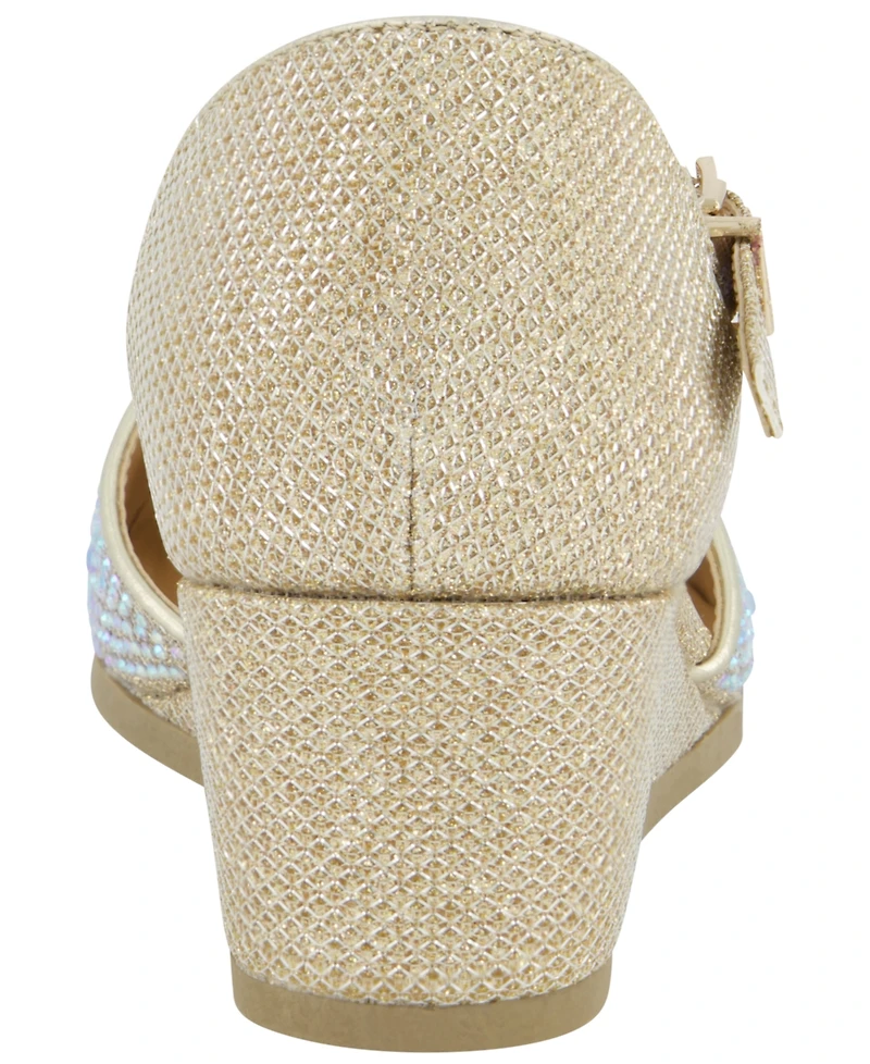 Kenneth Cole Reaction Girls' 1-13 Crystal-Embellished Ankle-Strap Wedge Shoes