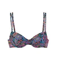 Lascana Women's Paisley Print Underwire Bikini Swimsuit Top Bra Sizing