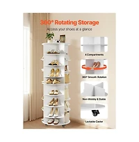 Slickblue 7-Tier Rotating Shoe Rack with Adjustable Shelves