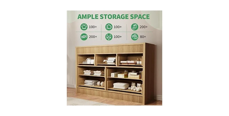 gaomon 7 Drawer Dresser for Bedroom, 54" Wide Wooden Chest of Drawers