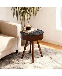 Streamdale Furniture 15.7" Round Side Table - Modern Accent Nightstand for Compact Spaces