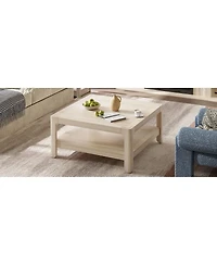 Streamdale Furniture Modern Farmhouse Coffee Table with Soft Rounded Profile