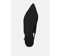 Uwaha Genuine Leather & Real Suede Slingback Flats
