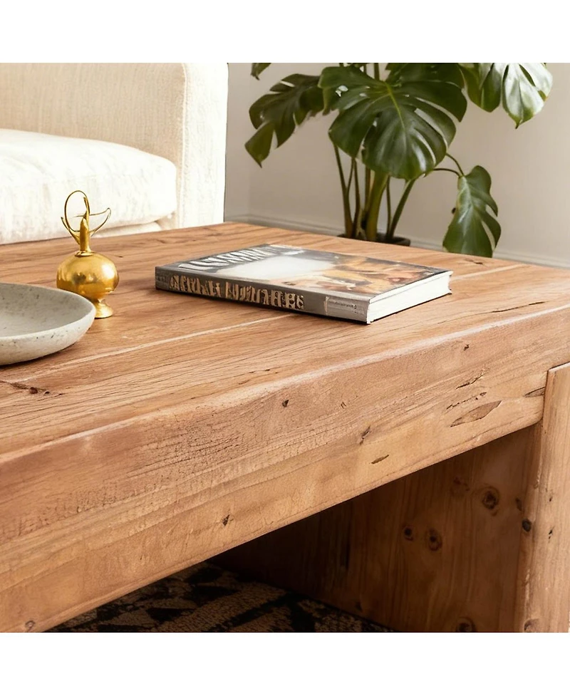 Streamdale Furniture Solid Wood Coffee Table: Modern Minimalist & Rustic Style