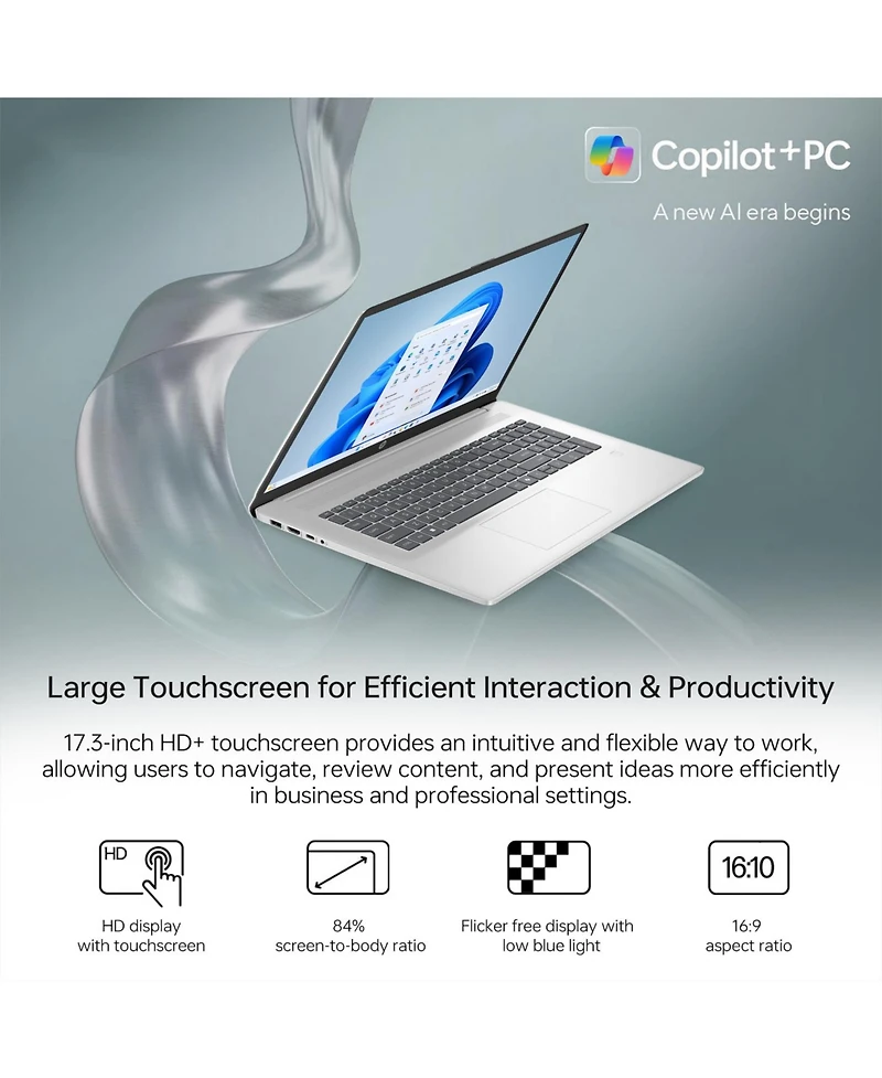 Hp Essential 17.3" Hd Traditional Laptop Intel Core Ultra 5 225U 64GB Ram Intel Graphics 2TB Ssd Storage Windows 11 Home 60Hz