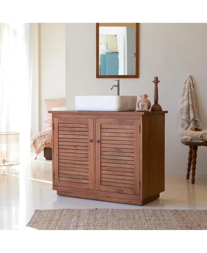 Tikamoon Acacia Wood Washstand 97 cm Loggia