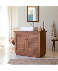 Tikamoon Acacia Wood Washstand 97 cm Loggia