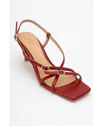 Prologue Shoes Women's Chaka Square Toe Stiletto Sandal