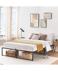 gaomon 14 Inch Metal Platform Bed Frame Heavy Duty Slats Storage No Box Spring Needed Easy Build Durable