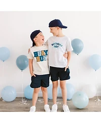 Sweet Wink Big Boys Birthday Checker Short Sleeve T-Shirt