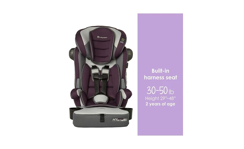 Baby Trend Kids Trend Hybrid Si 3-in-1 Combination Booster Car Seat with Side Impact Protection - Dash Plum