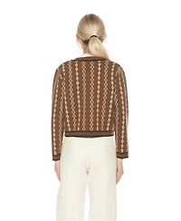 Alexia Admor Women's Briar Collegiate Contrast Trim Cardigan