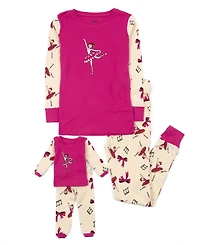 Leveret Toddler Girls 2T-5T Matching Doll Snug-Fit Cotton Long Sleeve Pajamas