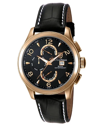 Invicta S.Coiffman Men's SC0111 Heritage Quartz Black Dial Watch