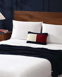 Tommy Hilfiger Rib Knit Flag Novelty Decorative Pillow, 11" x 18"