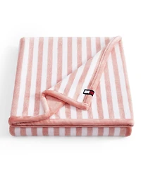 Tommy Hilfiger Laguna Beach Stripe Printed Plush Throw, 70" x 50"