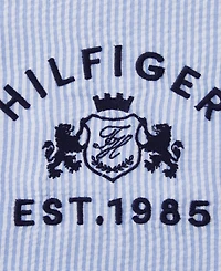 Tommy Hilfiger Crest Breakfast Seersucker Decorative Pillow, 12" x 16"