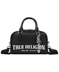 True Religion Bombe Logo Satchel with Charm