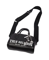 True Religion Bombe Logo Satchel with Charm