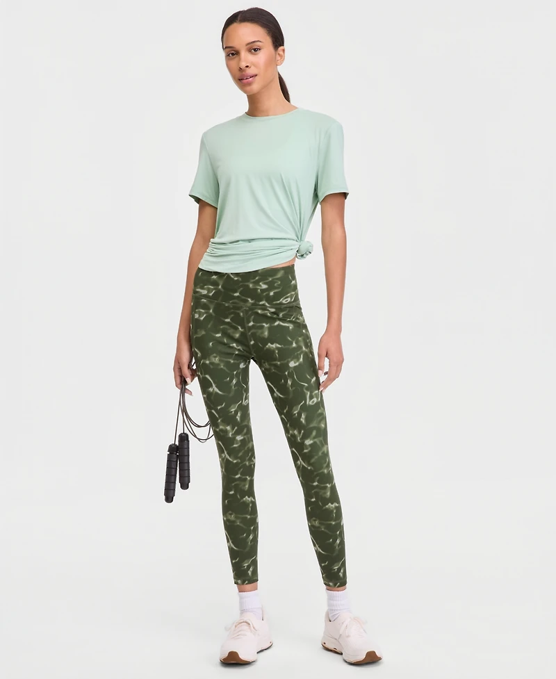 Id Ideology Women's Printed 7/8 Compression Leggings, Macy's Exclusive - Marina Whisper
