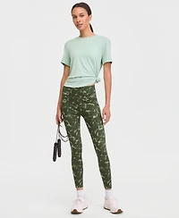 Id Ideology Women's Printed 7/8 Compression Leggings, Macy's Exclusive - Marina Whisper