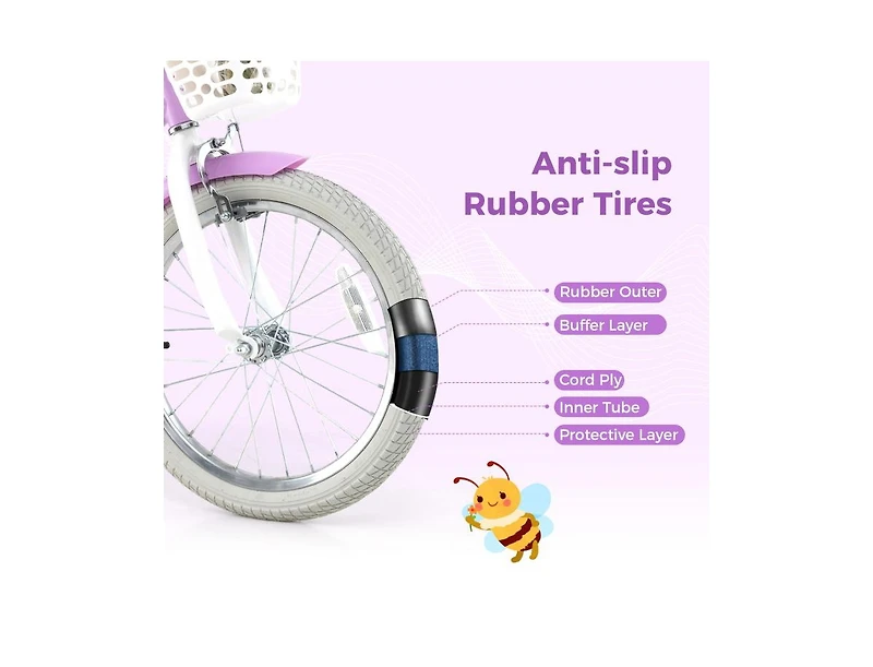 Hongge Girls Bike with Doll Seat and Streamers