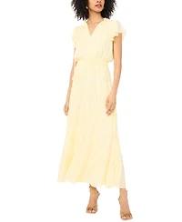 1.state Women's V-Neck Tiered Maxi Dress