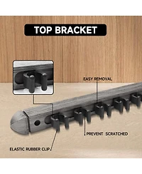 Gse Games and Sports Expert Piece Wood Billiard Pool Cue Rack Wall Mounted Holders, Pool Cue Wall Rack Set - Brushed - 8 cue