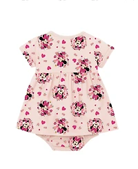 Disney Baby Girls' Minnie Print Romper, 2-Pack