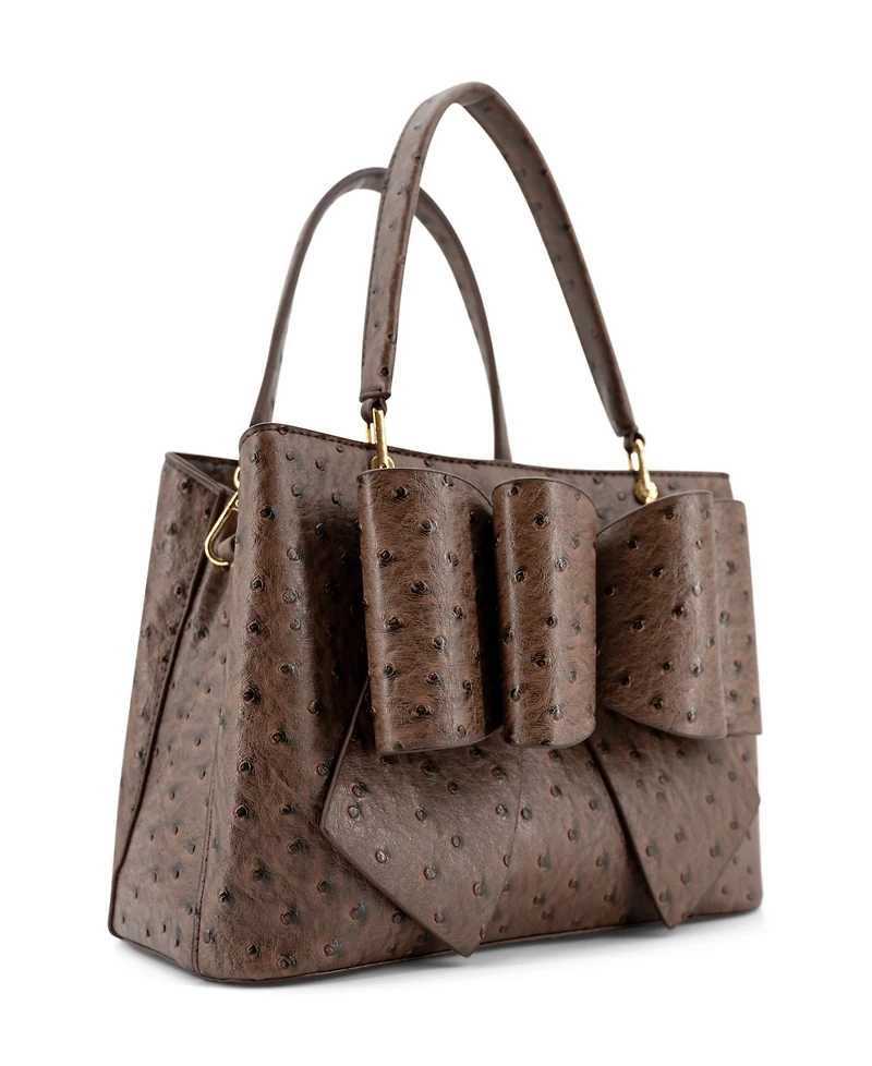 Like Dreams Remi Embossed Bow Medium Satchel Bag